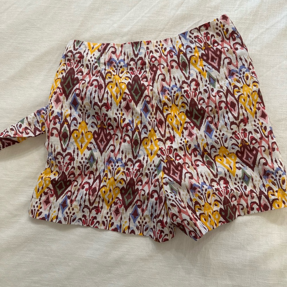 Zara Multicolor Aztec Patterned Wrap Skort - Picture 6 of 6